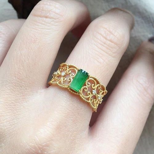 Bague En Argent De Jaspe Hetian Naturel, Gomtrique, Ouverture Rglable, Motif Rtro Chinois, Haut De Gamme, Lger, Breloque De Luxe, Bijoux Pour Femmes