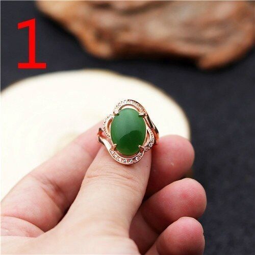 Bague En Argent Hetian Vert Naturel 925, Amulette En Jadite Chinoise, Breloque, Bijoux  La Mode, Artisanat Sculpt  La Main, Cadeaux Pour Hommes Et Femmes