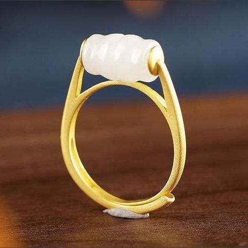 Bague En Argent Incruste De Calcdoine Blanche Naturelle, Forme Irrgulire, Breloque Vent Froid, Temprament, Bague Ajustable D'ouverture Pour Femmes