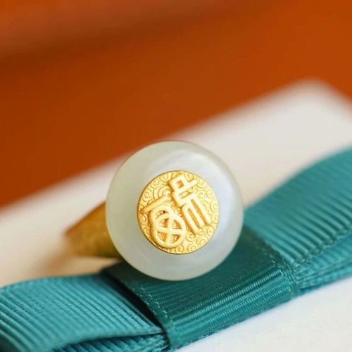 Bague En Argent Incruste De Jade Blanc Htian Naturel, Rglable, Style Chinois Rtro, Unique, Charme Ancien, Artisanat En Or, Bijoux Pour Femmes