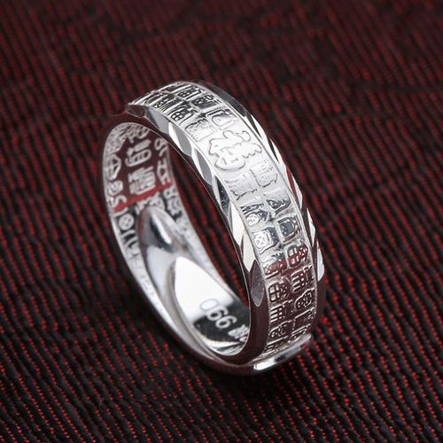 Bague En Argent Massif S999 Pour Hommes Et Femmes, Nouveau Bijou Tendance, Rtro, criture, Crativit Pak Fook Simple, CUr Sutra, 2021
