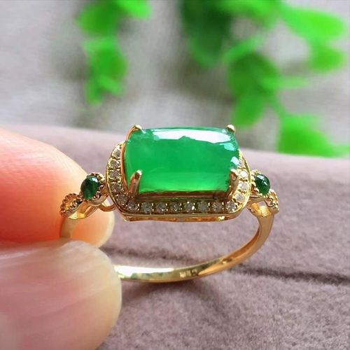 Bague En Diamant Calcdoine Vert Naturel Pour Femme, Bague Ajustable, Design Original, Design Rtro Chinois, Breloque De Luxe, Bijoux En Argent