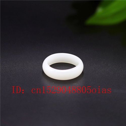 Bague En Jade Hetian Blanc Naturel, Amulette En Jade Chinois, Bijoux De Charme  La Mode, Sculpt  La Main, Artisanat, Cadeaux Pour Femmes Et Hommes