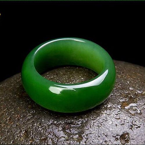 Bague En Jade Hetian Vert Naturel, Amulette En Jadite Chinoise, Bijoux De Charme  La Mode, Sculpt  La Main, Artisanat, Cadeaux Pour Femmes Et Hommes