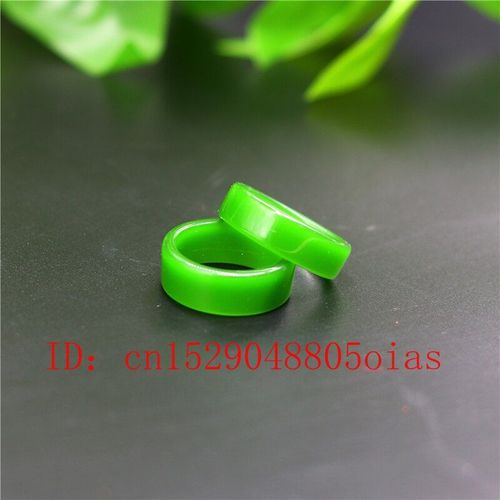 Bague En Jade Hetian Vert Naturel, Amulette En Jadite Chinoise, Bijoux De Charme  La Mode, Sculpt  La Main, Artisanat, Cadeaux Pour Femmes Et Hommes