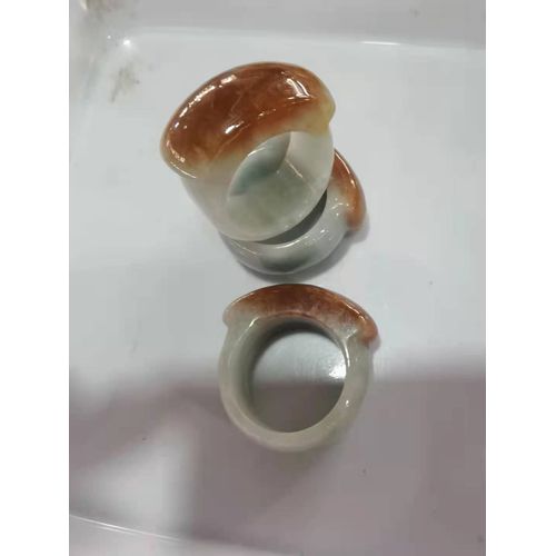 Bague En Jade Jaune Naturel Pour Hommes Et Femmes, Bijou En Jade Sculpt  La Main