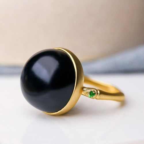 Bague En Jade Noir Naturel Hetian, Perle Ronde D'ouverture Rglable, Charme Chinois Rtro lgant En Bambou, Bijoux En Argent Pour Femmes