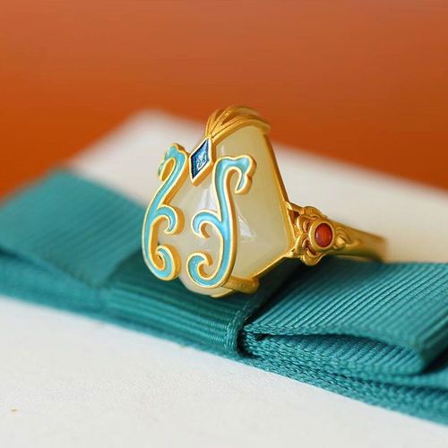 Bague En Jade Pour Femmes, Bijou Rtro, Style Ethnique Chinois, Classique, Bleu Brl, En Argent Sterling, Pour Index, Ad D'ouverture