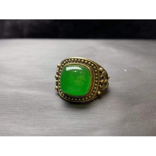 Bague En Jade Vert 100% Vritable, Bague En Or meraude Redimensionnable, Bague En Argent Sterling S925 Pour Femmes, Bijoux En Jade