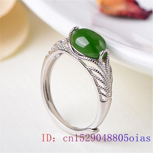 Bague En Jade Vert, Amulette En Cristal Zircon, Breloque En Argent 925, Pierre Prcieuse Calcdoine, Bijoux Naturels Pour Hommes Et Femmes