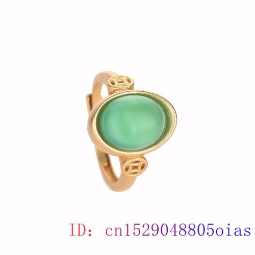 Bague En Jade Vert, Cristal Calcdoine, Bijoux En Argent 925, Amulette  La Mode, Breloque En Pierre Zircon, Cadeaux Naturels Pour Hommes Et Femmes