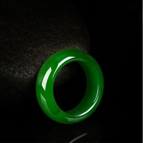 Bague En Jade Vert Naturel, Amulette En Jadite 8-10, Bijoux De Charme Chinois, Sculpt  La Main, Cadeaux Porte-Bonheur Pour Femmes Et Hommes, P85