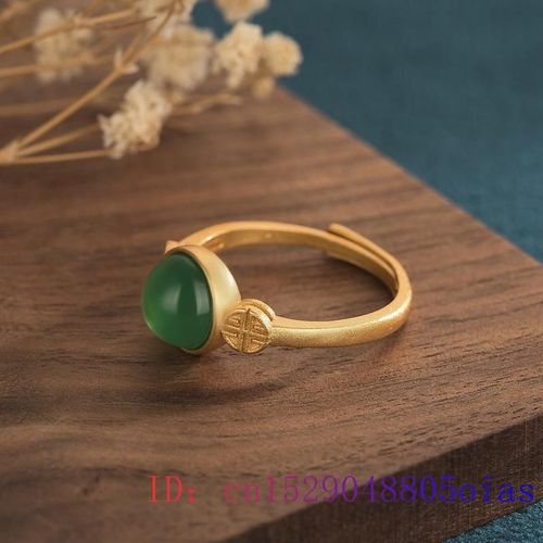Bague En Jade Vert Pour Femmes, Amulette Naturelle, Breloque, Bijoux Calcdoine, Pierre Prcieuse, Mode Zircon Cristal, Argent 925, Cadeaux