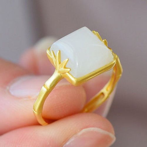 Bague En Jade Vert Pour Femmes, Bijoux En Calcdoine, Zircon Naturel, Pierre Prcieuse, Amulette En Argent 925, Breloque En Cristal,  La Mode