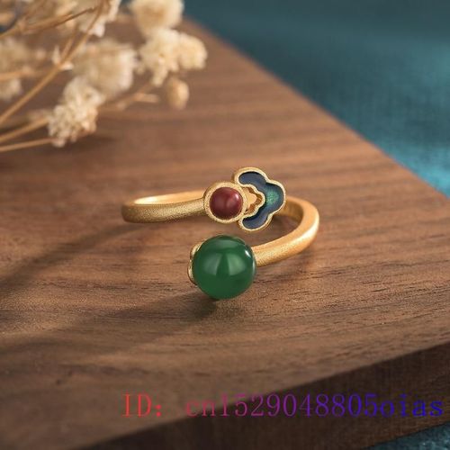 Bague En Jade Vert Pour Femmes, Calcdoine Naturelle, Cadeau, Argent 925, Pierre Prcieuse, Breloque En Cristal, Amulette En Zircon  La Mode