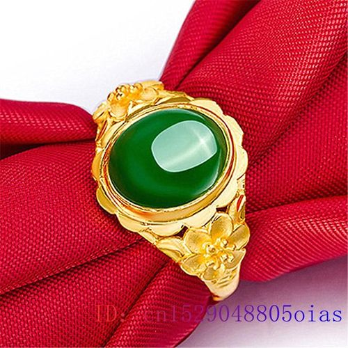 Bague En Jade Vert Pour Hommes Et Femmes, Amulette En Zircon Naturel, Bijoux  La Mode, Breloque En Pierre Prcieuse, Cadeaux En Argent Et Cristal 925, Calcdoine