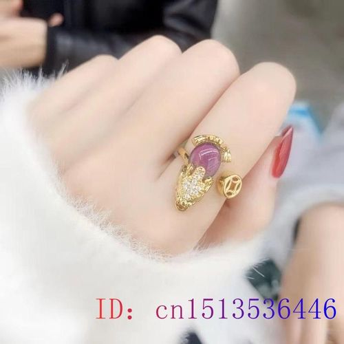 Bague En Pierre De Jade Pixiu  Temprature Variable, Breloque, Artisanat, Cadeau, Ouverture Rglable, Bijoux Sculpts, Amulette Naturelle, Mode