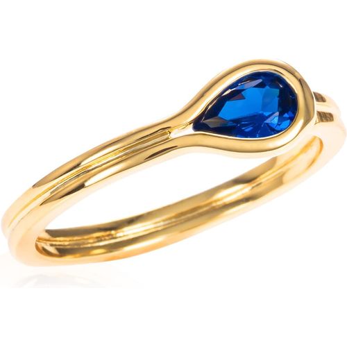 Bague Fine Reglable En Poire Pour Femme,Bague Ajustable Pour Femme Avec Une Pierre En Goutte En Zircon,Bague Or Femme Avec Une Pierre De Couleur,Bague Simple Pour Femme Et Jeune Fille.[Y451]