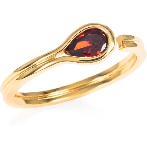 Bague Fine Reglable En Poire Pour Femme,Bague Ajustable Pour Femme Avec Une Pierre En Goutte En Zircon,Bague Or Femme Avec Une Pierre De Couleur,Bague Simple Pour Femme Et Jeune Fille.[Y452]