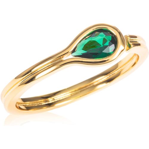 Bague Fine Reglable En Poire Pour Femme,Bague Ajustable Pour Femme Avec Une Pierre En Goutte En Zircon,Bague Or Femme Avec Une Pierre De Couleur,Bague Simple Pour Femme Et Jeune Fille.[Y454]