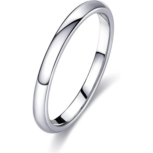 Bague Homme Femme Argent Inoxydable Bague Alliance Anneau De Mariage Simple Et Poli Bague De Fianailles Largeur De 1-8mm Bijoux Bague Fille Ado Taille 52/54/57/60/62/65/67.[Y735]