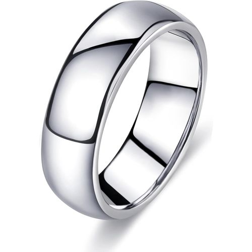 Bague Homme Femme Argent Inoxydable Bague Alliance Anneau De Mariage Simple Et Poli Bague De Fianailles Largeur De 1-8mm Bijoux Bague Fille Ado Taille 52/54/57/60/62/65/67.[Y736]
