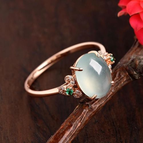 Bague Originale En Argent Incrust, Uf De Calcdoine, Rond, Ouverture Rglable, Breloque lgante, Rtro Cratif, Bijoux En Argent Pour Femmes