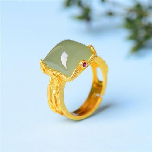 Bague Ouverte Gomtrique En Jade Naturel Hetian Pour Femmes, Bijoux En Argent, Style Chinois Rtro, Motif Unique, Artisanat Lger, Luxe