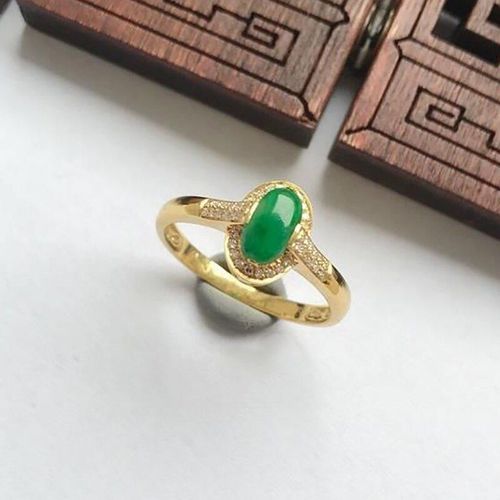 Bague Ovale En Calcdoine Verte Naturelle Pour Femmes, Anneau Ajustable Avec Ouverture De Surface, Lumire Rtro, Breloque De Luxe, Bijoux En Argent