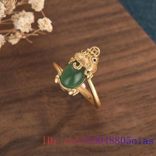 Bague Tortue Dragon Jade Vert, Breloque, Argent 925, Bijoux En Pierre Prcieuse Naturelle, Amulette En Zircon, Calcdoine,  La Mode, Pour Hommes Et Femmes