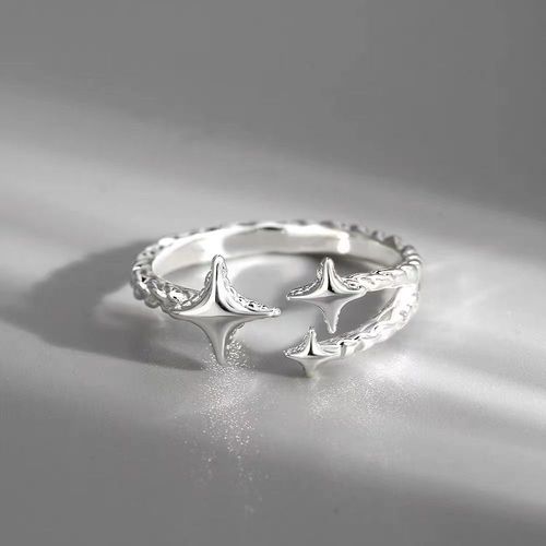 Bagues De Cercle Irrgulier En Argent Coren Pour Femmes, Ouverture Brillante Simple, Matiques Rglables, Bijoux De Fte, Vente En Gros, Nouveau Document