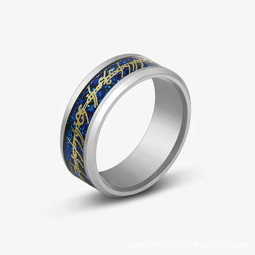 Bagues De Mariage En Acier Inoxydable Pour Hommes,Incrustes De Tungstne Noir,En Fibre De Carbone Bleue,Bijoux