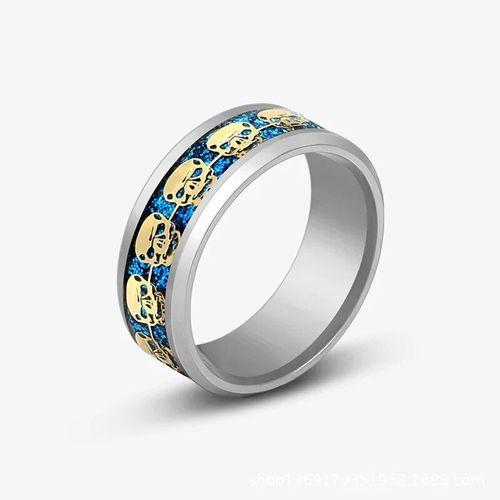 Bagues De Mariage En Acier Inoxydable Pour Hommes,Incrustes De Tungstne Noir,En Fibre De Carbone Bleue,Bijoux