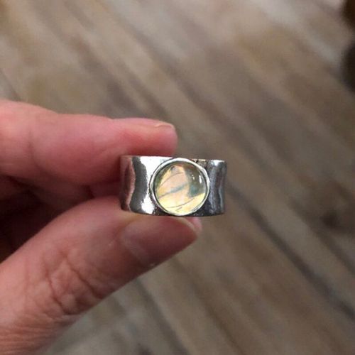 Bagues De Mariage En Pierre De Lune Pour Femmes, Vintage, Bohme, Couleur Or Blanc, Rtro, Grande Pierre, Promesse, Dclaration, Bijoux Pour Filles
