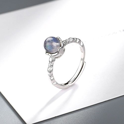 Bagues En Argent Sterling 925 Avec Pierre De Lune Ouverte, Bijoux De Fte De Mariage Simples Et  La Mode, Cadeau Pour Femmes, S-R574