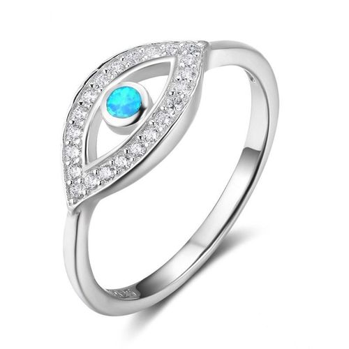 Bagues En Cristal Bleu Opale Turquie Mauvais Yeux Pour Femmes, Bijoux Religieux En Alliage, Joli Cadeau, Mode Mauvais Yeux