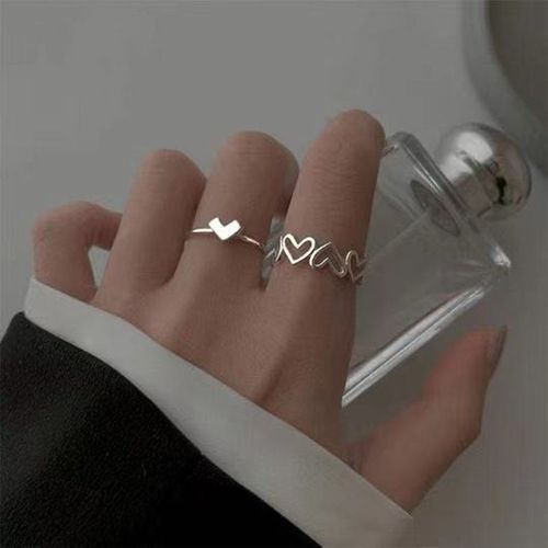 Bagues En Forme De CUr En Coquillage Pour Femmes Et Filles, Bijoux Rglables Ouverts, Document En Or Capricieux, lgant Et Mignon, Mode Corenne, 2022