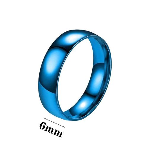 Bagues En Titane Uni Pour Hommes Et Femmes,Acier Inoxydable Mat,Conception Simple,Ton Or,Plaqu Argent,Noir,Bleu,Cadeau De Bijoux,6mm,8mm