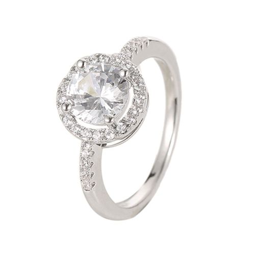 Bagues Simples En Cuivre Et Zircon Pour Femmes, Style Occidental A La Mode (8)