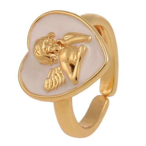 Bagues Simples En Rsine Multicolore En Forme De CUr D'ange, Ouverture Rglable, Bagues Pour Femmes, Accessoires Bijoux Tendance, Nouvelle Collection