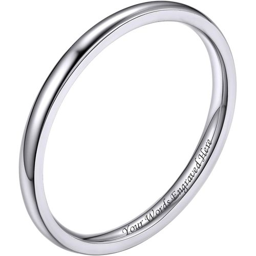 Bagues Simples Pour Hommes Et Femmes 2mm/4mm/6mm/8mm De Large Style Confortable Inoxydable Bague Anneaux Business Quotidienne Punk Nom Personnalis Cadeau Souvenir Taille 54-67.[Y510]