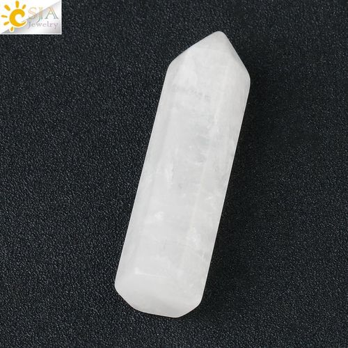 Baguette Hexagonale En Quartz, Cristal Violet Et Rose, Prisme Pyramide, Points De Gurison, Thrapie, Chakra, Mditation Reiki, G797