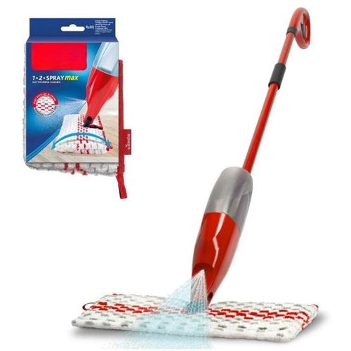 Balai 1-2 Spray Max 650 Ml, Balai Microfibre Avec Pulverisateur, Balai Sans Seau, Convient A Tout Type De Sols, Housse En Microfibre Reutilisable Goodnice