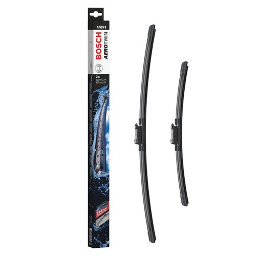 Bosch Balais D'essuie-Glace Plats Aerotwin A555s, Longueur: 600mm/400mm - 1 Paire De Balais Avant