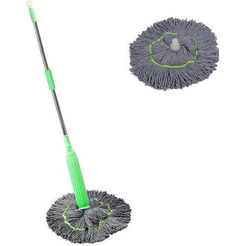 Balai Dshydrat Double Action, Balai Essoreur Automatique Pour Le Nettoyage Des Sols, Balai Dshydrat 2 En 1, Balai Humide Et Sec, Manche Long Amovible En Microfibre (B)