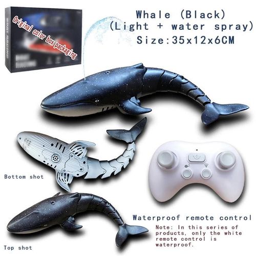 Baleine d'eau A2 - Robot Tlcommand En Forme De Baleine Ou De Requin, Jouet De Bain Pour Enfant, Animaux Marins, Poisson lectrique, Sous-marin