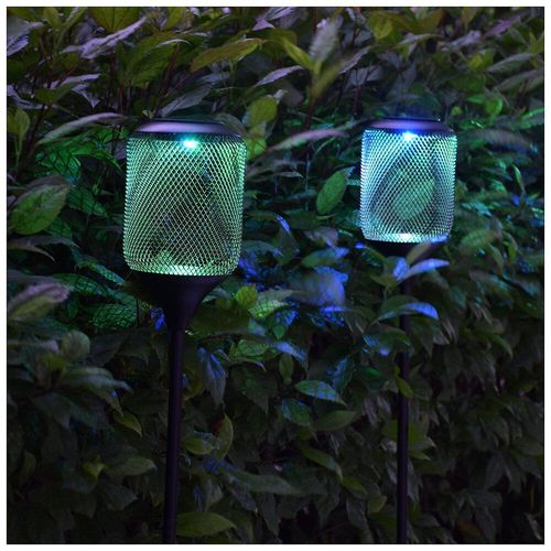 Balise ? Piquet Solaire 2 Led Rvb + Blanc Ip44 8h D'autonomie