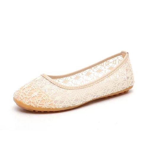 Ballerines  Nministriels D Pour Femme,Chaussures Classiques D't,Dcoupes,Douces,Ajoures,Dcontractes,Respirantes,Confortables,Noires - 38