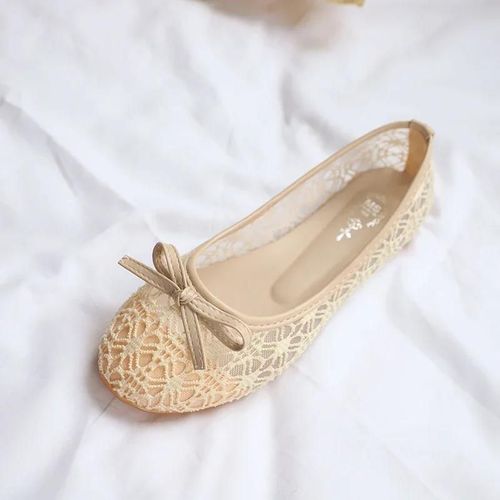 Ballerines  Nministriels D Pour Femme,Chaussures Classiques D't,Dcoupes,Douces,Ajoures,Dcontractes,Respirantes,Confortables,Noires - 38