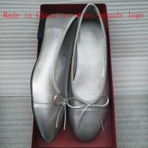 Ballerines Classiques En Cuir Pour Femmes,Chaussures Plates,Tweed Grill,N?Ud D'pissure,Rond,Mode Basique,Deux Documents,2024 - 42